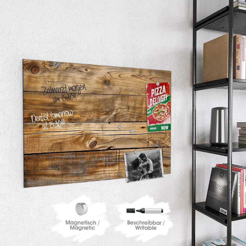 Magnettafel - Goldbraune Maserung