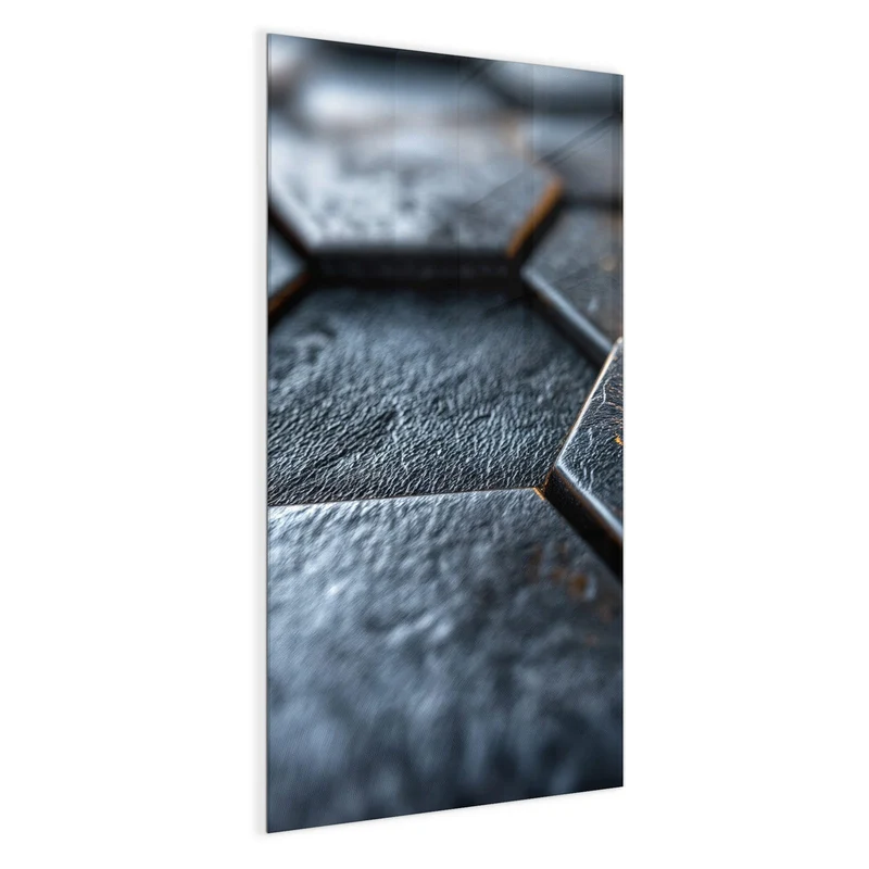 Magnettafel - Dunkle Hexagonfliesen