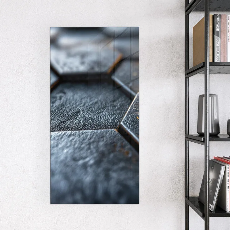 Magnettafel - Dunkle Hexagonfliesen