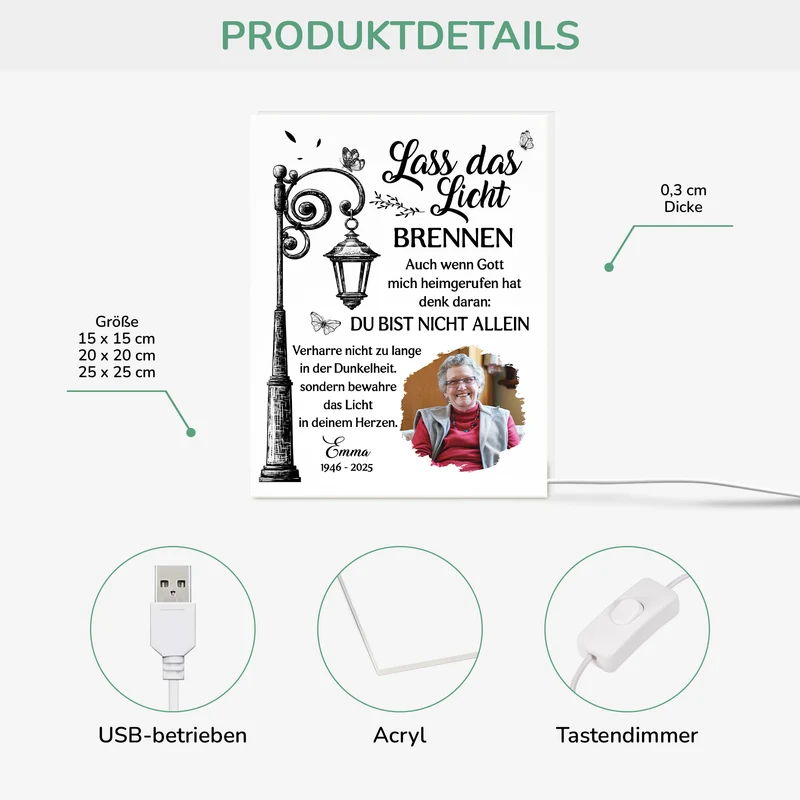 Du Bist Nicht Allein - Personalisiertes Erinnerungen Geschenk | Lightbox Mama