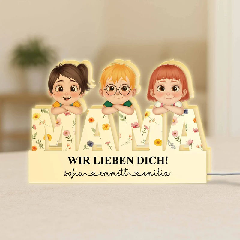 Ich Liebe Dich - Personalisiertes Geschenk | Lightbox Mama