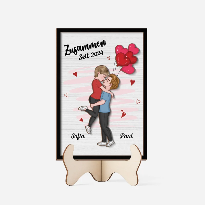 Zusammen Seit - Personalisiertes Geschenk | Holztafel Paar