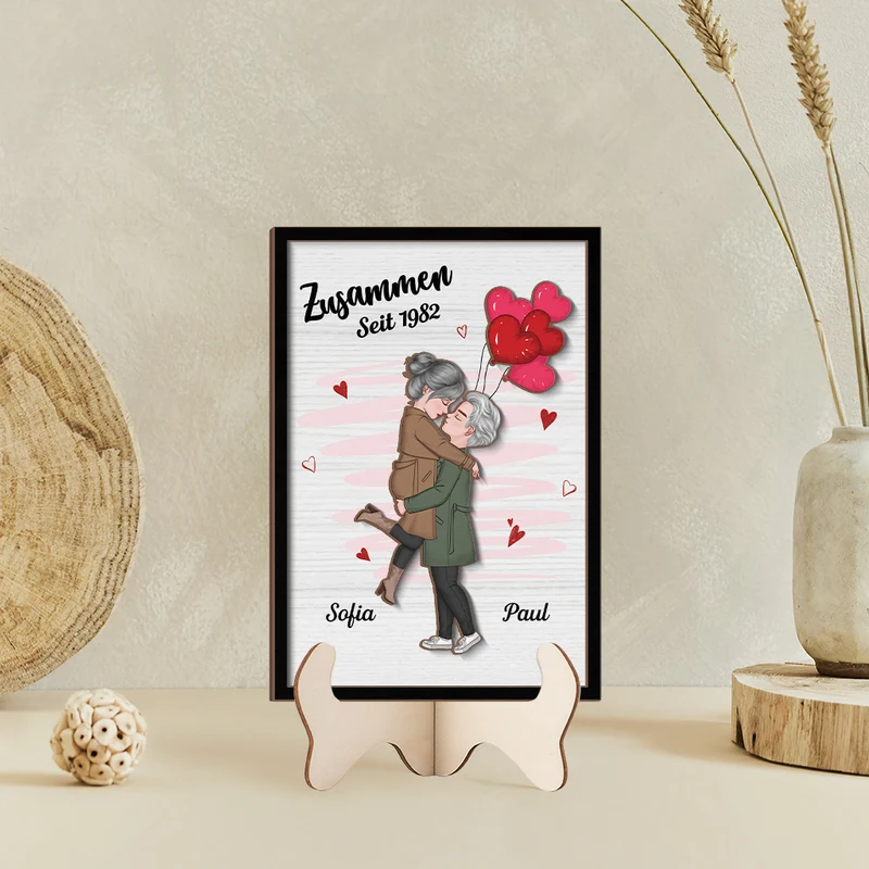 Zusammen Seit - Personalisiertes Geschenk | Holztafel Paar