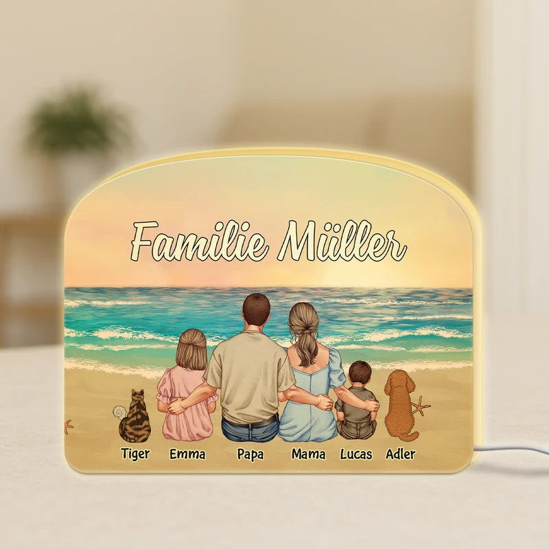 Die Familie - Personalisiertes Geschenk | Lightbox Familie