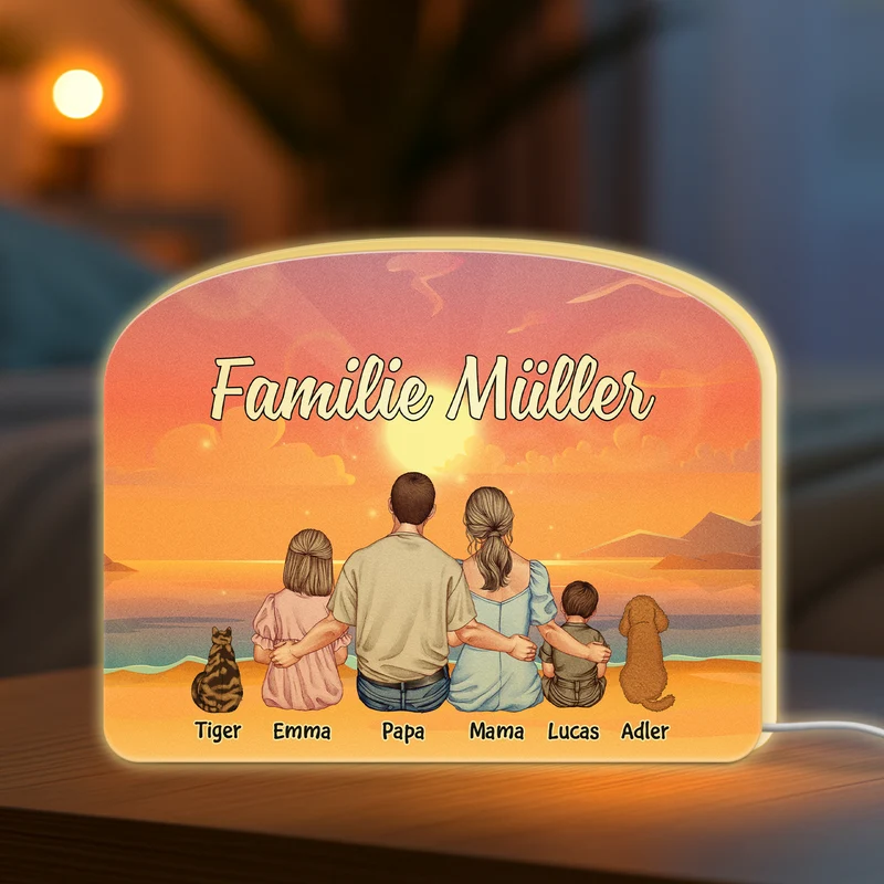 Die Familie - Personalisiertes Geschenk | Lightbox Familie
