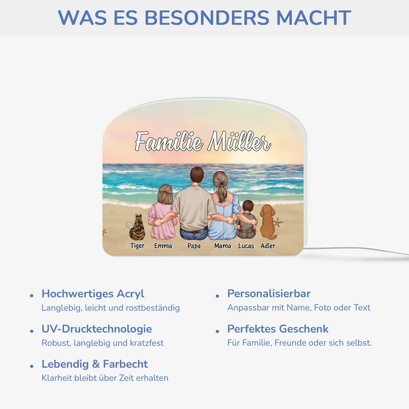 Die Familie - Personalisiertes Geschenk | Lightbox Familie