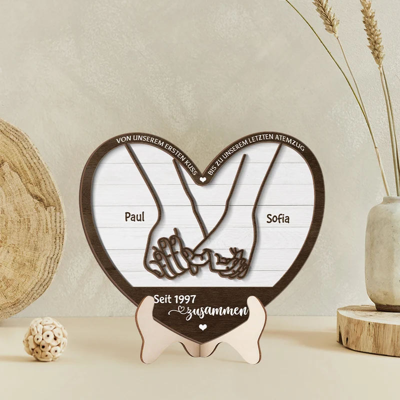Von Unserem Ersten Kuss Bis Zu Unserem Letzten Atemzug - Personalisiertes Geschenk | Holztafel Paare