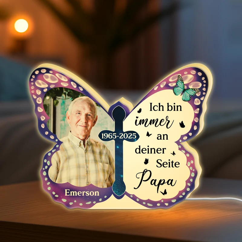 Ich Immer Bei Dir - Personalisiertes Geschenk | Lightbox Mit Foto zur Erinnerung