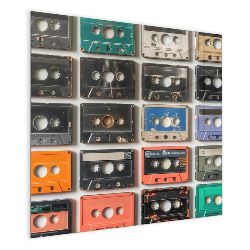 Magnettafel - Vintage Kassetten
