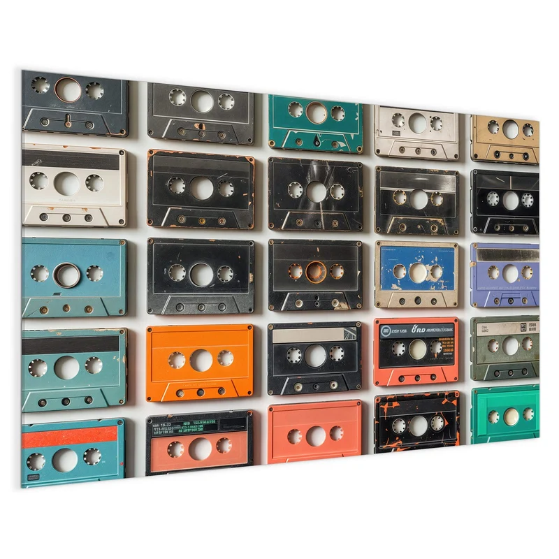 Magnettafel - Vintage Kassetten