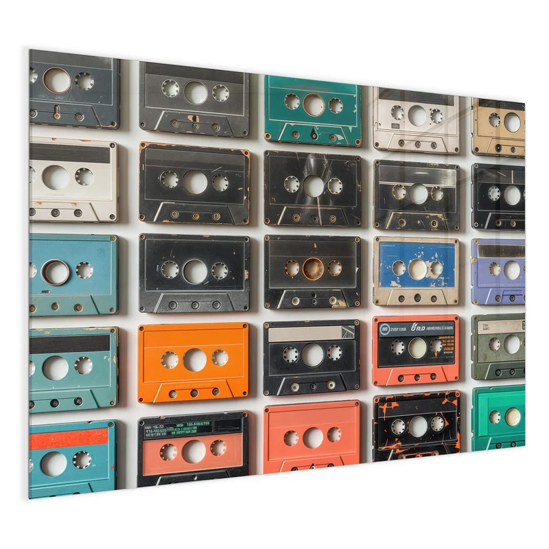 Magnettafel - Vintage Kassetten