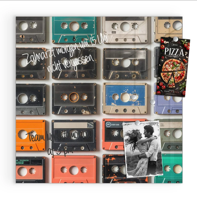 Magnettafel - Vintage Kassetten