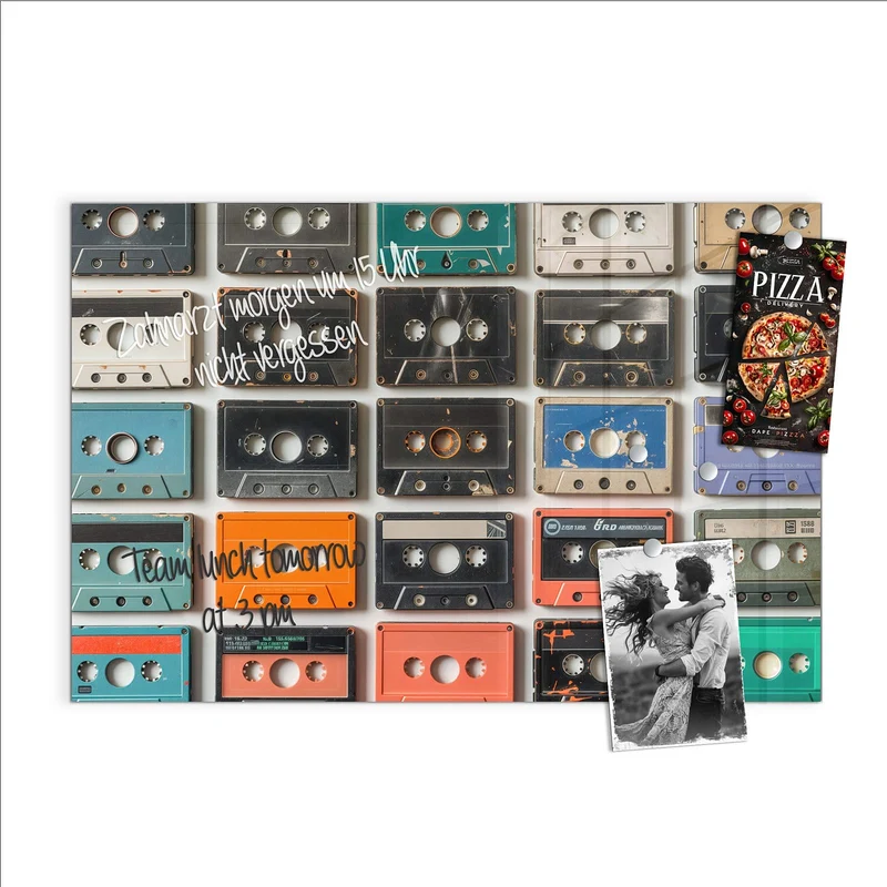 Magnettafel - Vintage Kassetten