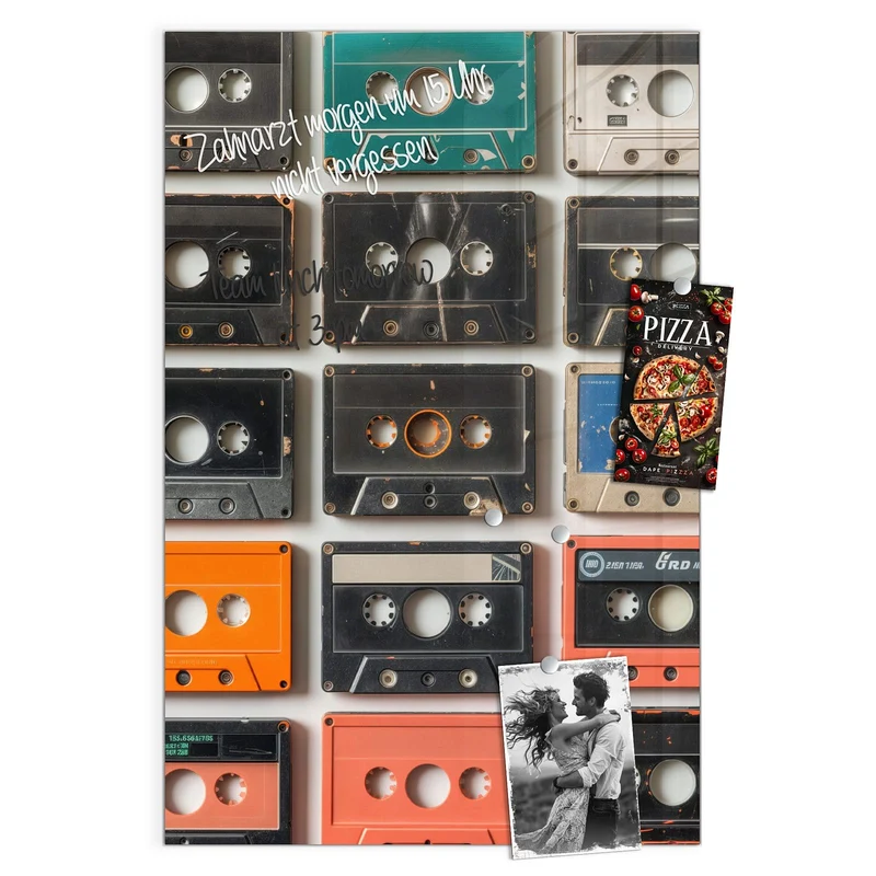 Magnettafel - Vintage Kassetten