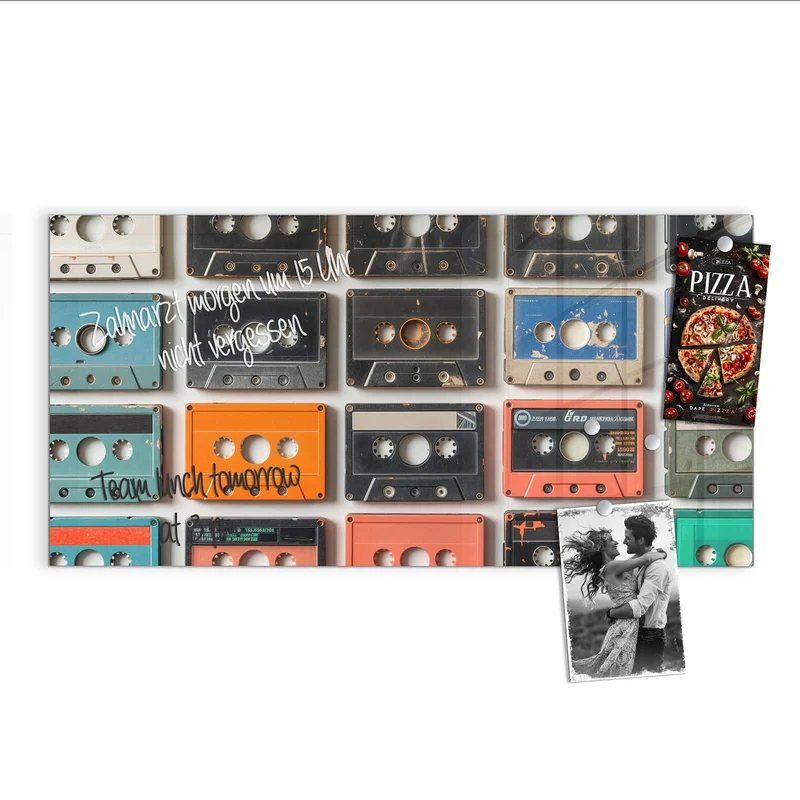 Magnettafel - Vintage Kassetten