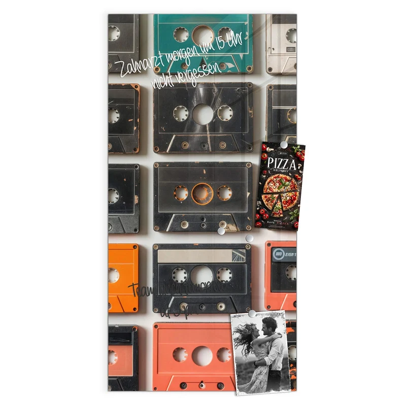 Magnettafel - Vintage Kassetten