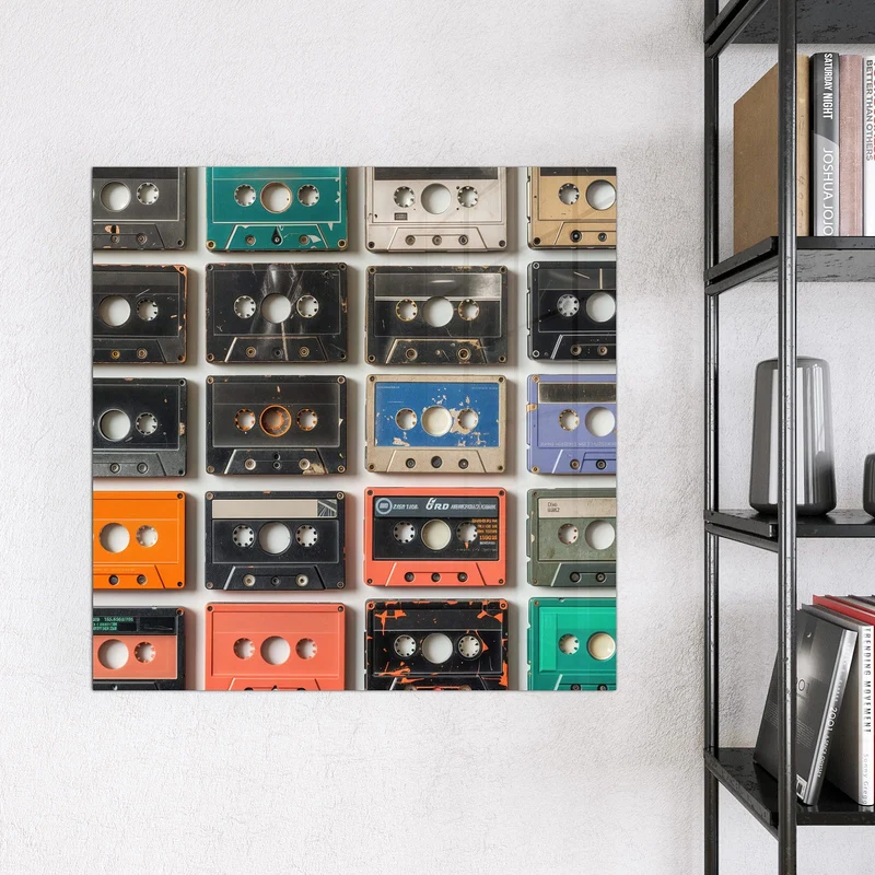 Magnettafel - Vintage Kassetten