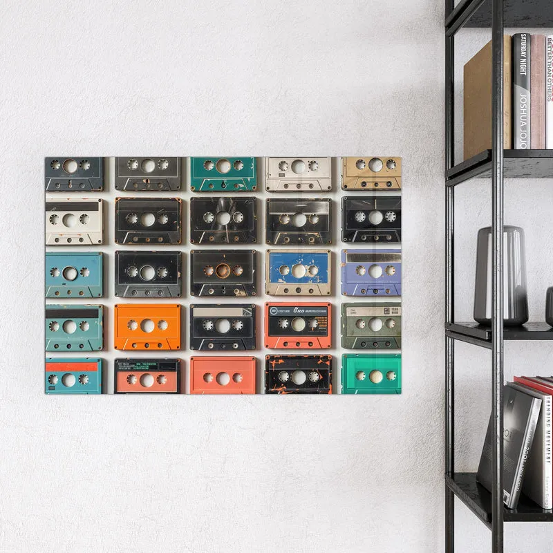 Magnettafel - Vintage Kassetten