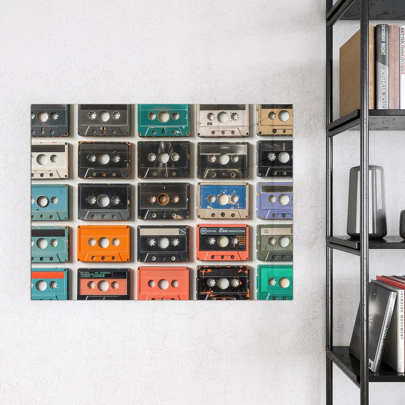 Magnettafel - Vintage Kassetten