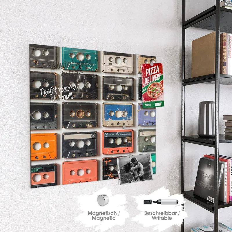 Magnettafel - Vintage Kassetten