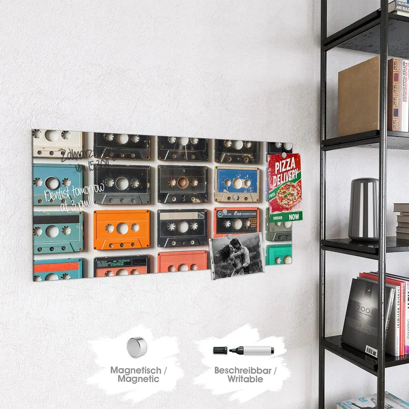 Magnettafel - Vintage Kassetten