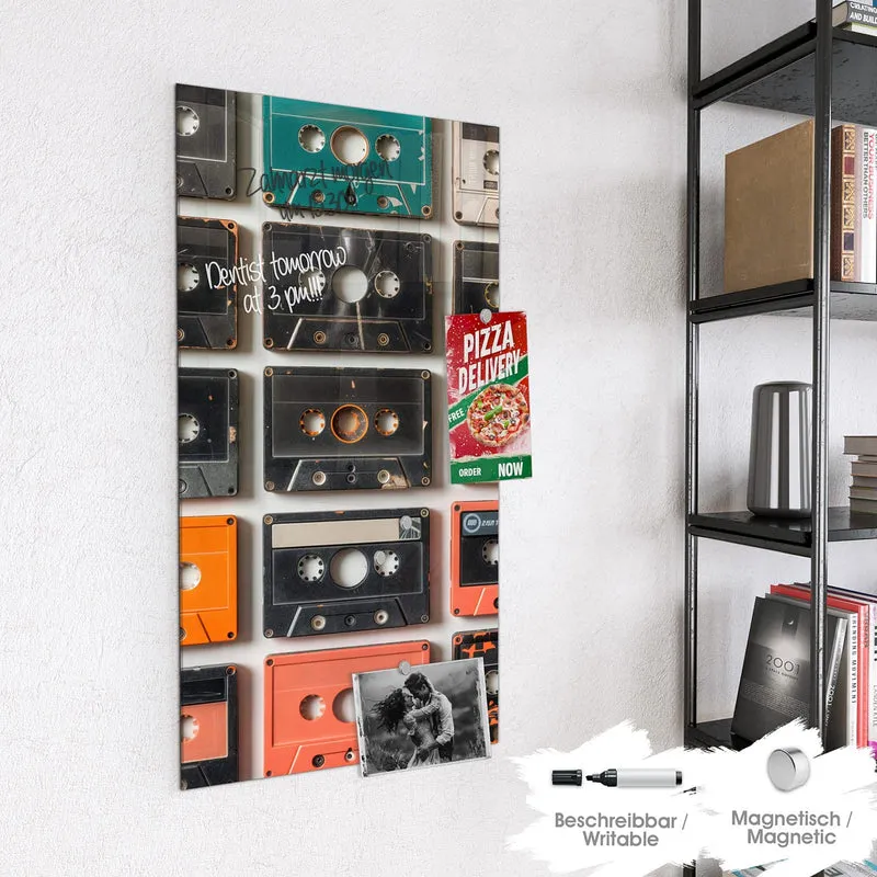 Magnettafel - Vintage Kassetten