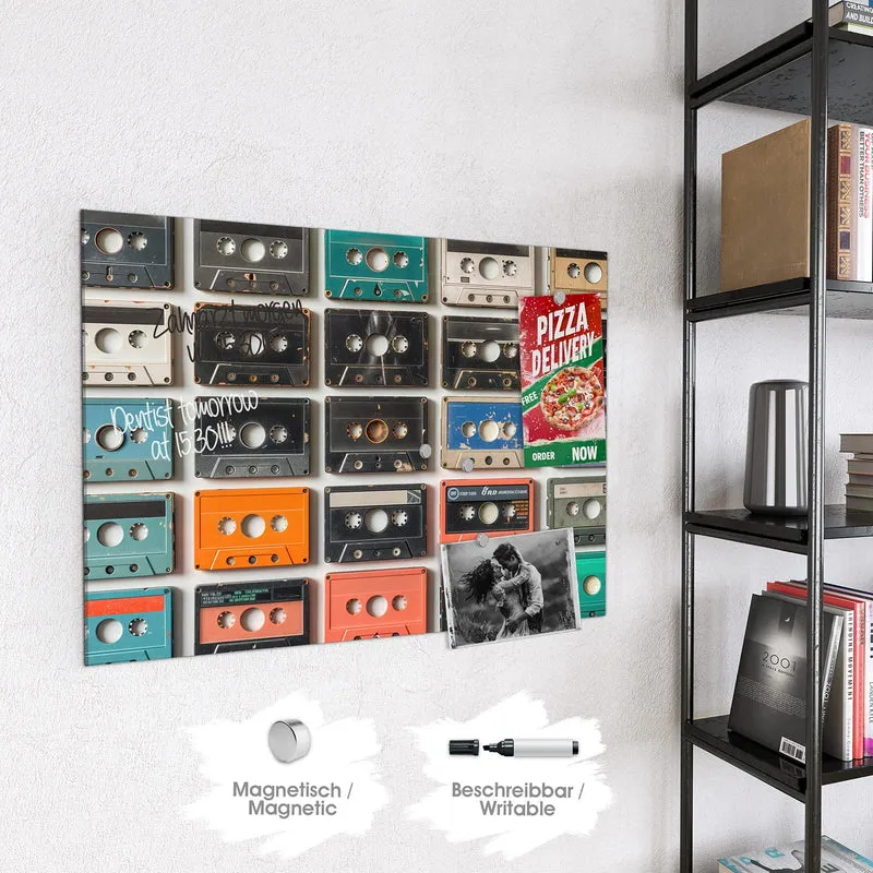 Magnettafel - Vintage Kassetten