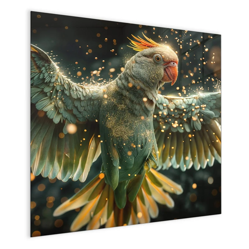 Magnettafel - Fliegender Papagei