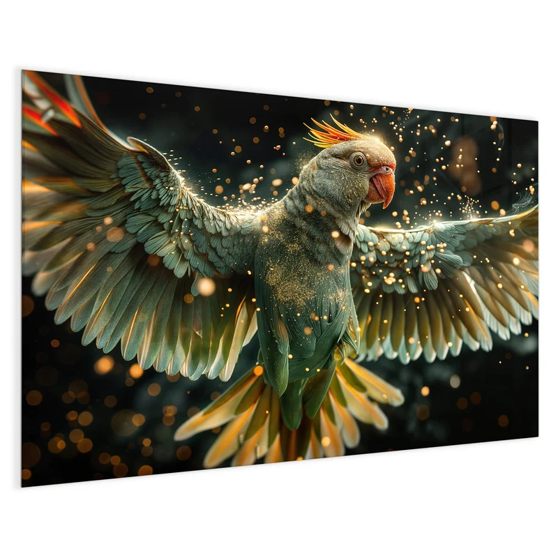 Magnettafel - Fliegender Papagei