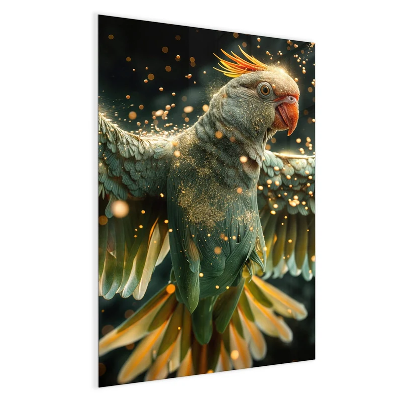 Magnettafel - Fliegender Papagei