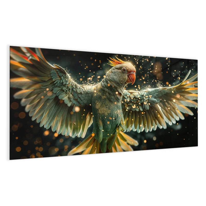 Magnettafel - Fliegender Papagei