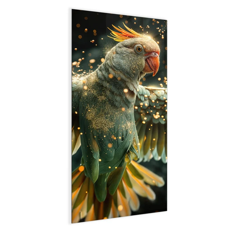 Magnettafel - Fliegender Papagei