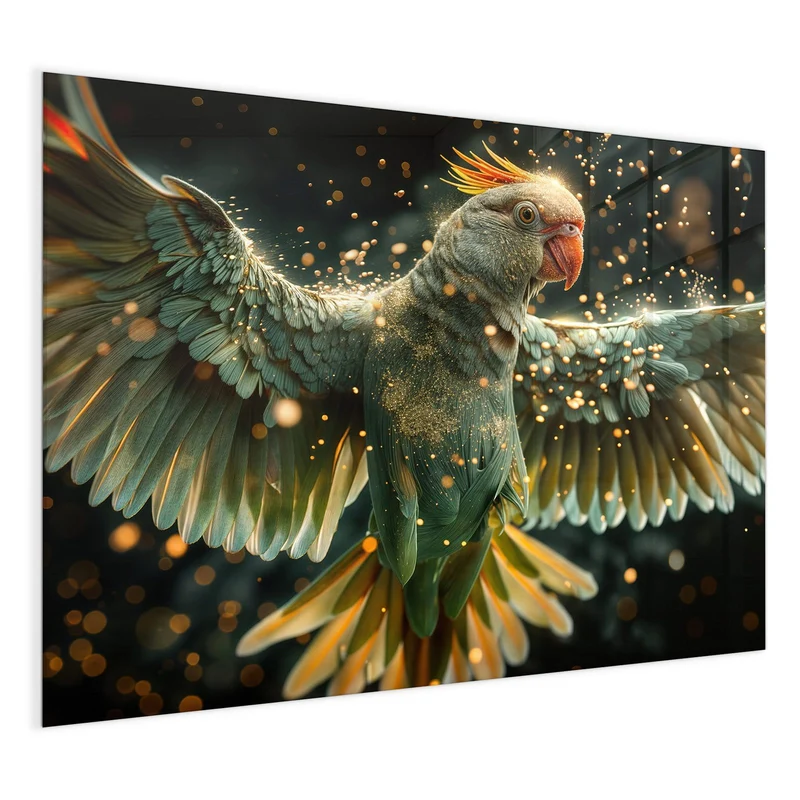 Magnettafel - Fliegender Papagei