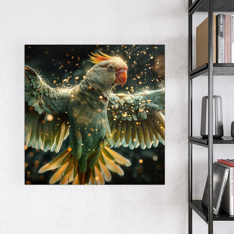 Magnettafel - Fliegender Papagei
