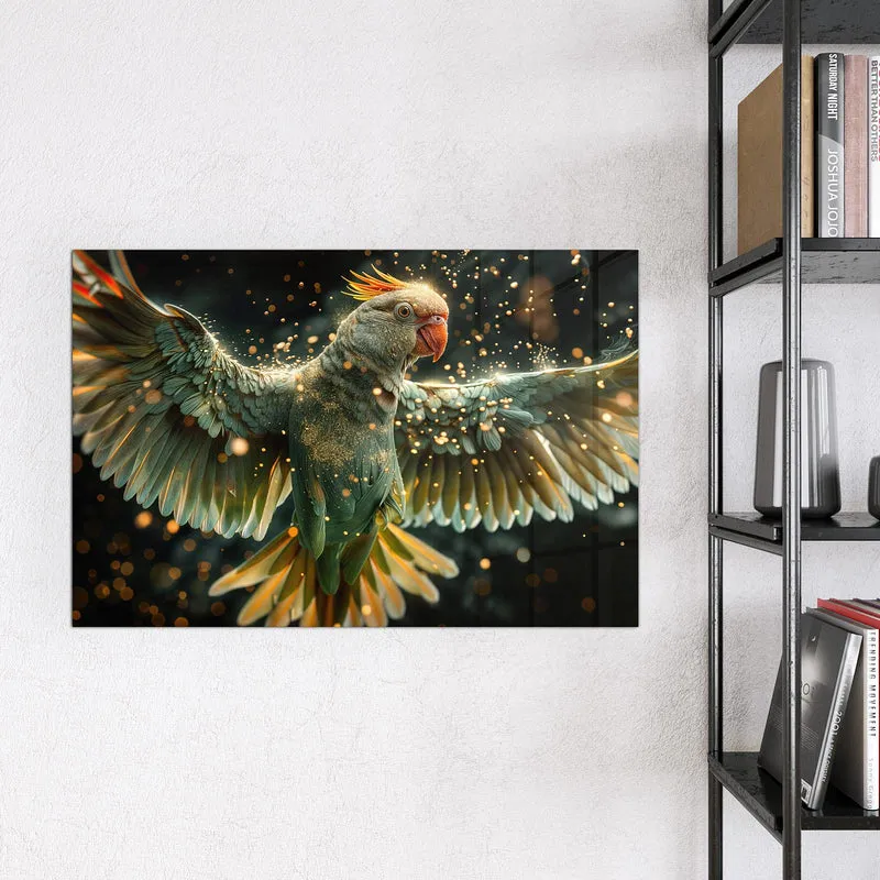 Magnettafel - Fliegender Papagei