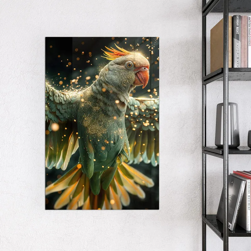Magnettafel - Fliegender Papagei