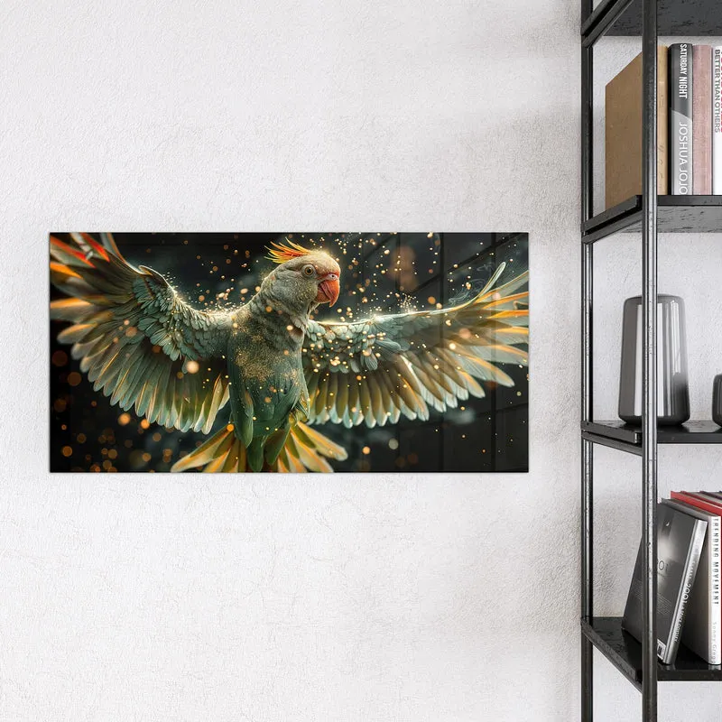 Magnettafel - Fliegender Papagei