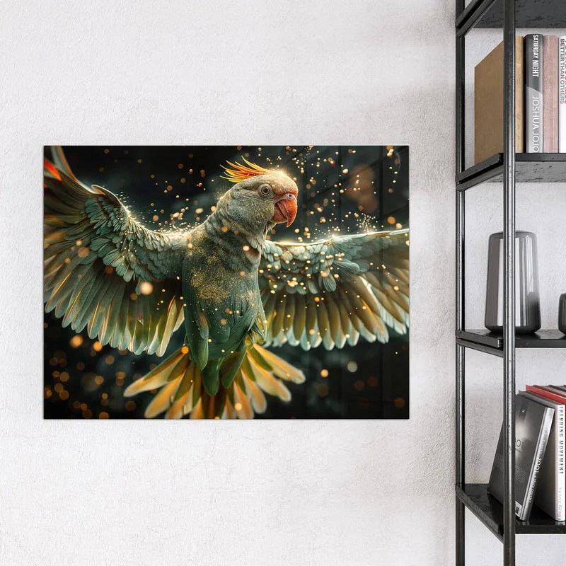 Magnettafel - Fliegender Papagei