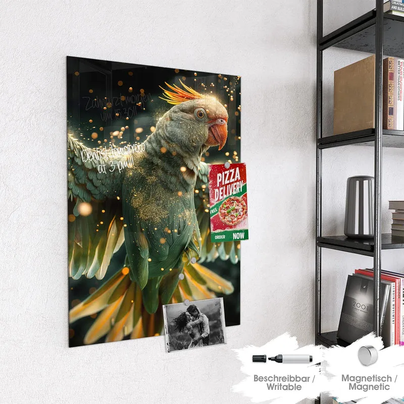 Magnettafel - Fliegender Papagei