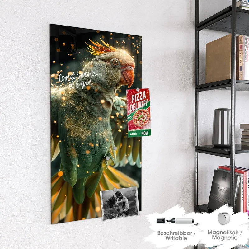 Magnettafel - Fliegender Papagei