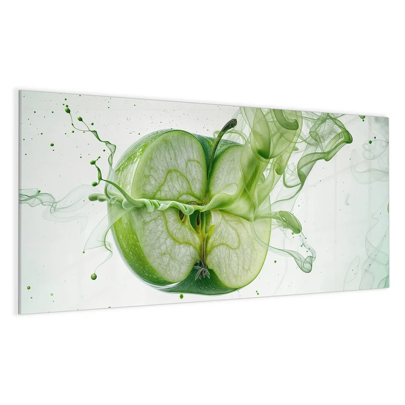 Magnettafel - Apfel in grünem Rauch