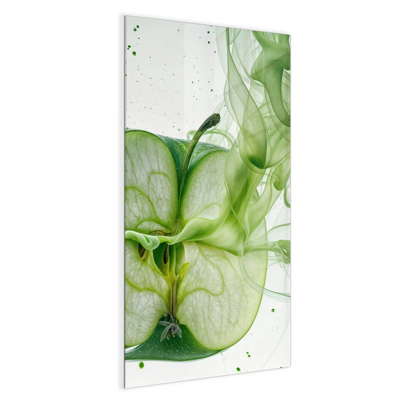 Magnettafel - Apfel in grünem Rauch
