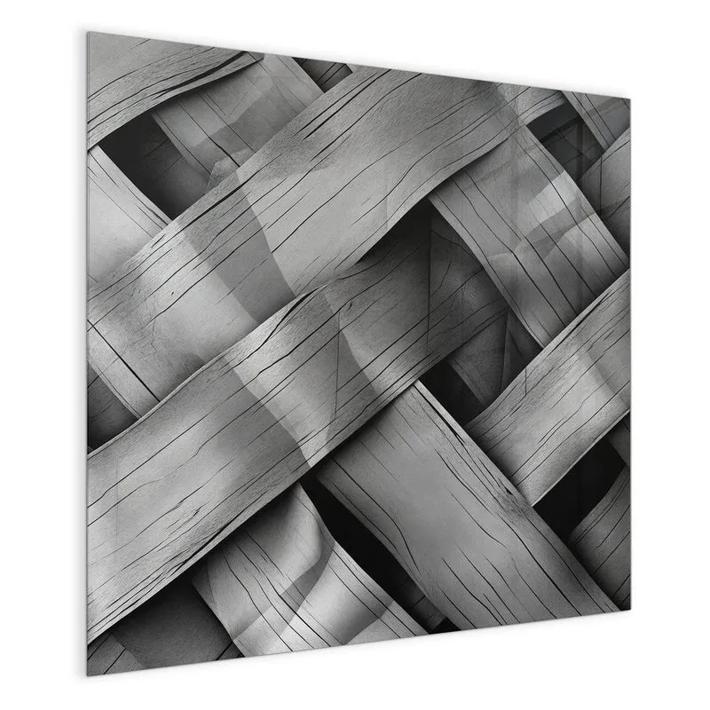 Magnettafel - Graues Holzgeflecht