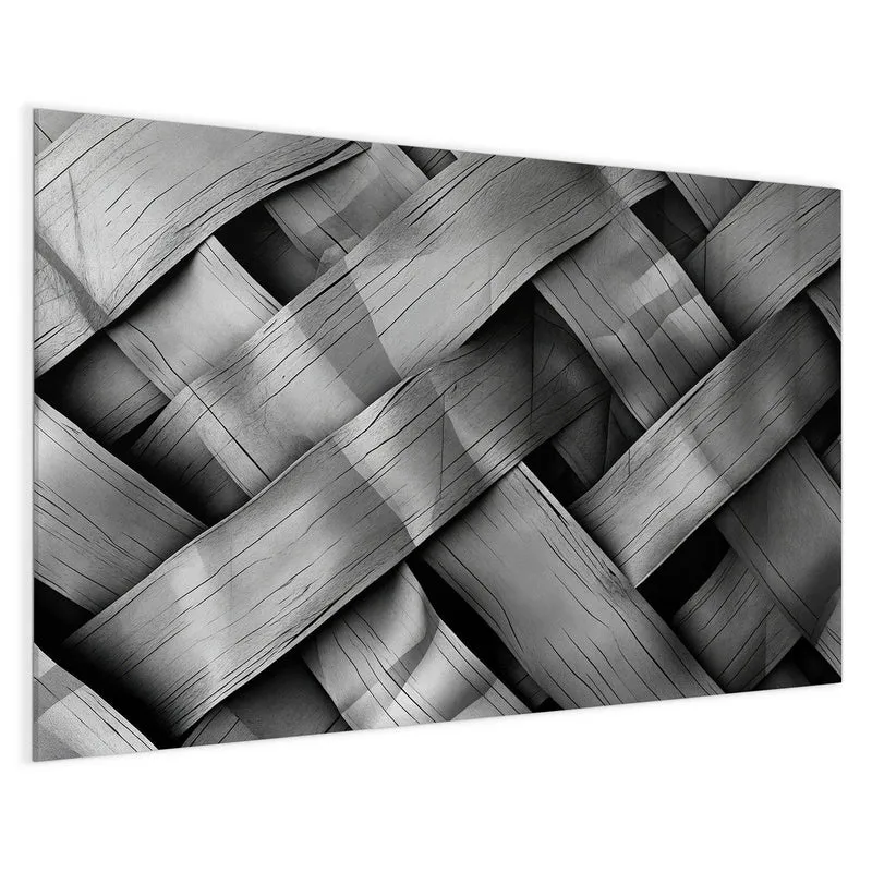 Magnettafel - Graues Holzgeflecht