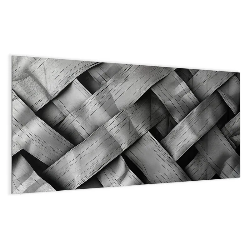 Magnettafel - Graues Holzgeflecht