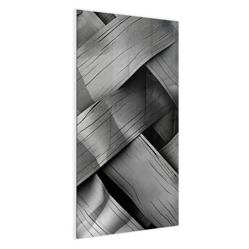 Magnettafel - Graues Holzgeflecht