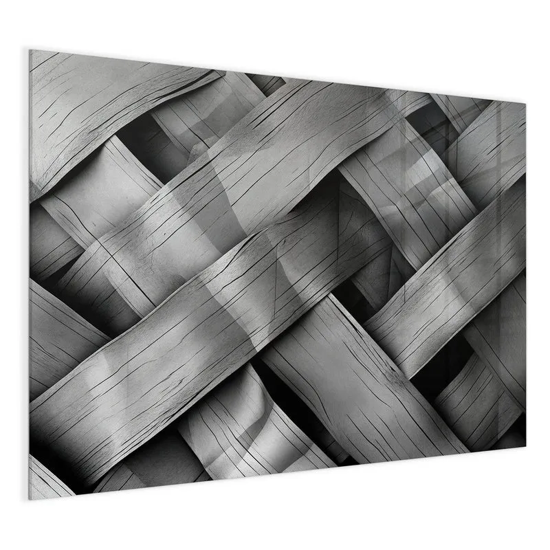 Magnettafel - Graues Holzgeflecht