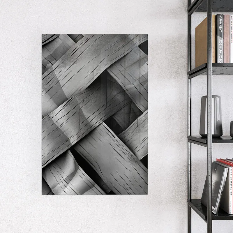 Magnettafel - Graues Holzgeflecht
