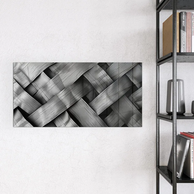 Magnettafel - Graues Holzgeflecht