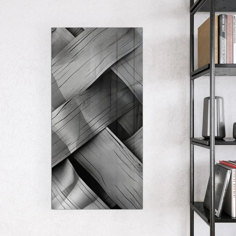 Magnettafel - Graues Holzgeflecht